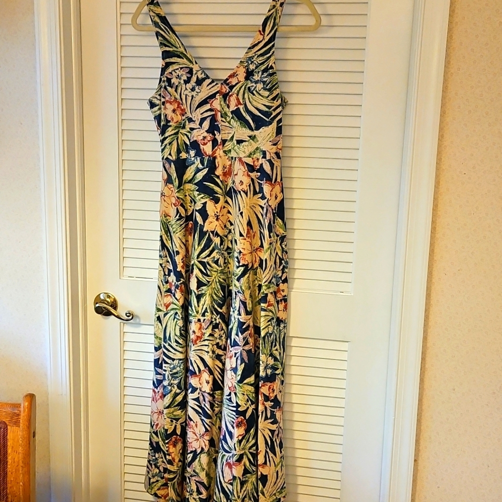 Chaps Btropical Floral Country Maxi Dress